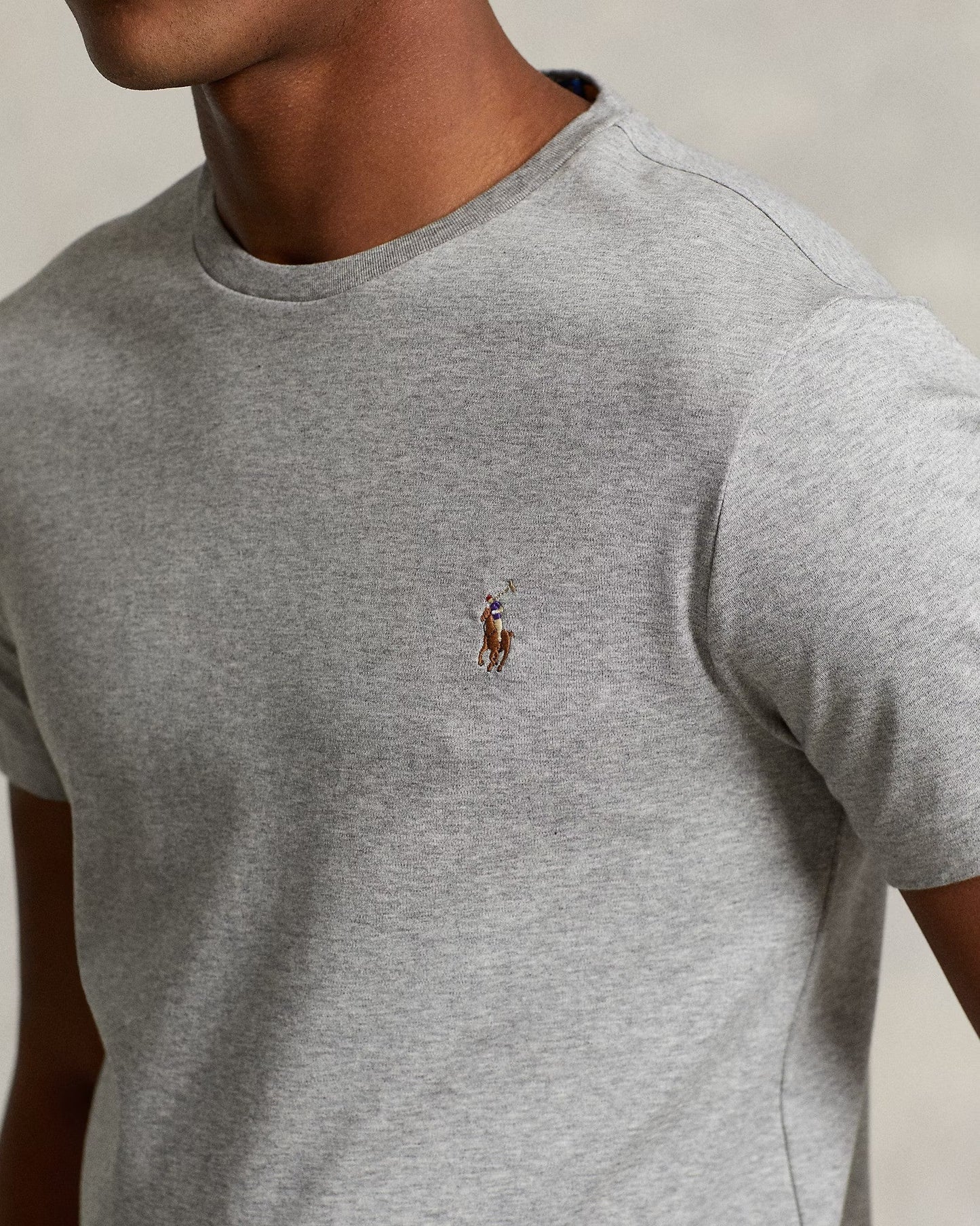 Slim fit jersey crew neck t-shirt - Gray