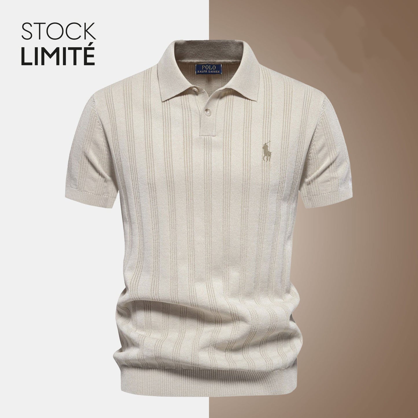 Palm Row | Textured Knit Polo Shirt