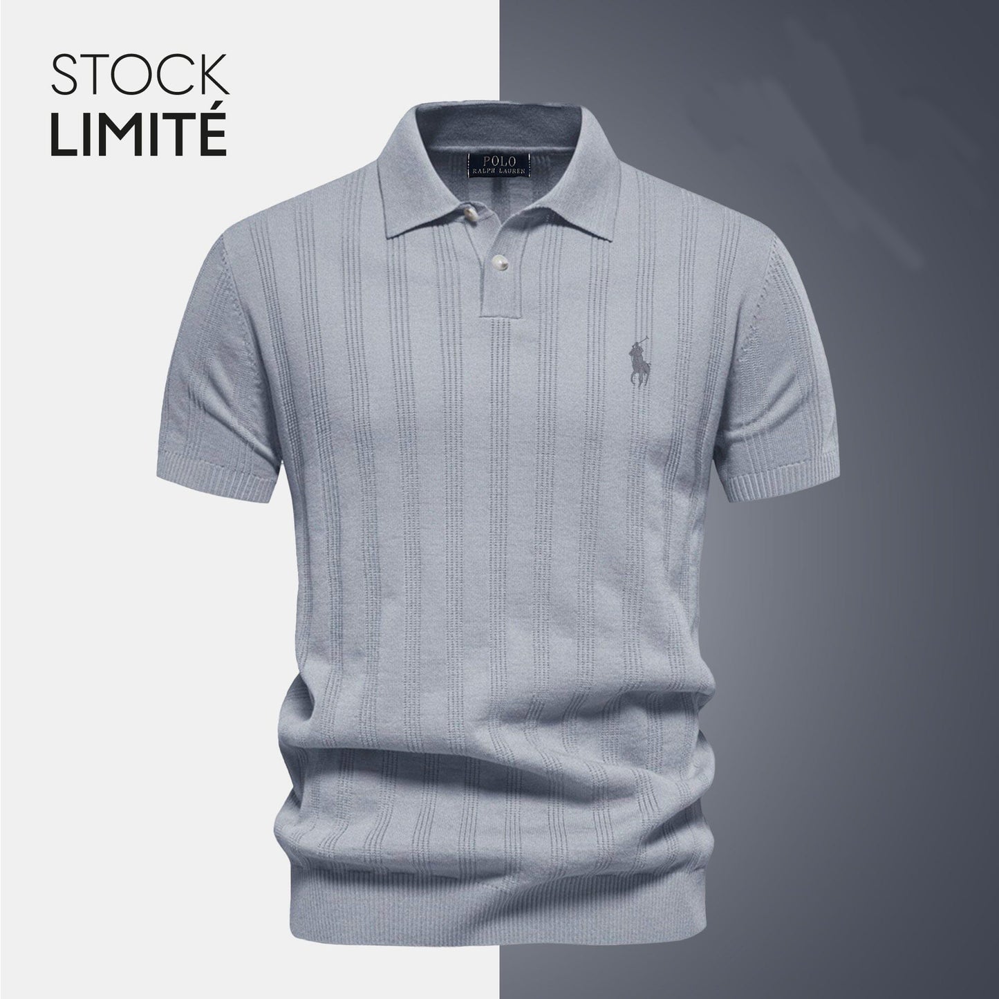 Palm Row | Textured Knit Polo Shirt