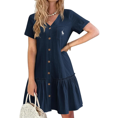 Palm Row | Summer Strap Dress – Tailored Elegance
