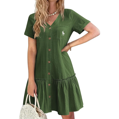 Palm Row | Summer Strap Dress – Tailored Elegance