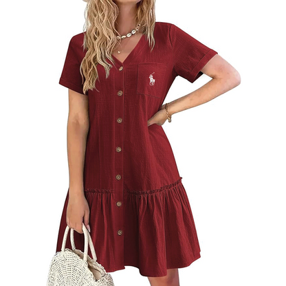 Palm Row | Summer Strap Dress – Tailored Elegance