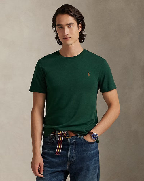 Slim fit jersey crew neck t-shirt  - Vintage Pine