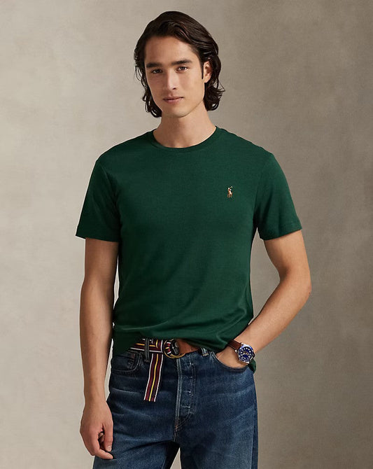 Slim fit jersey crew neck t-shirt  - Vintage Pine