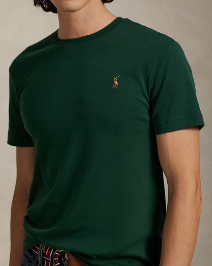 Slim fit jersey crew neck t-shirt  - Vintage Pine
